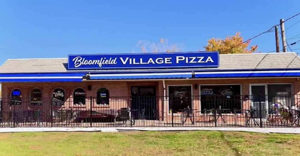 Bloomfield Village Pizza restaurant front at 34 Tunxis Ave Bloomfield CT