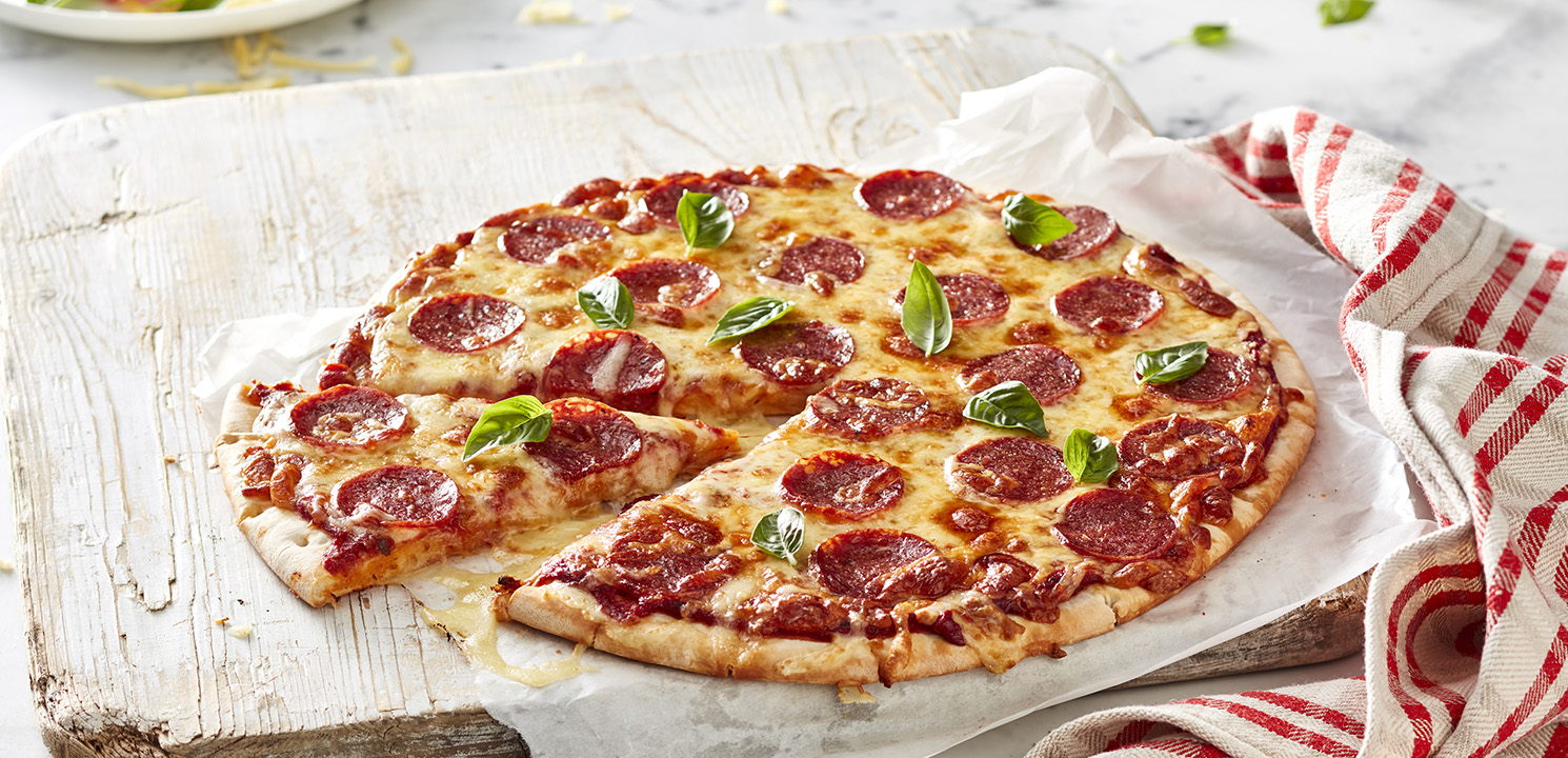 Pepperoni pizza menu favorite at Bloomfield Village Pizza
